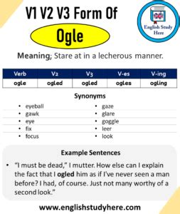 ogalbe|ogle verb .